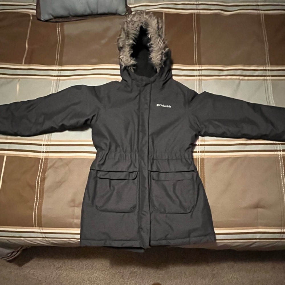 Columbia Black Hooded Parka